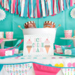 Summer Fun Ice Cream Party Full Of Colors & Polka Dots - See more ice cream party ideas on B. Lovely Events