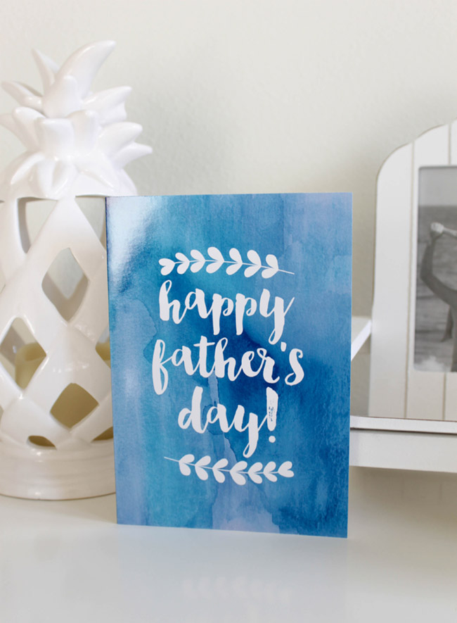 Water Color Father's Day Card from Zazzle