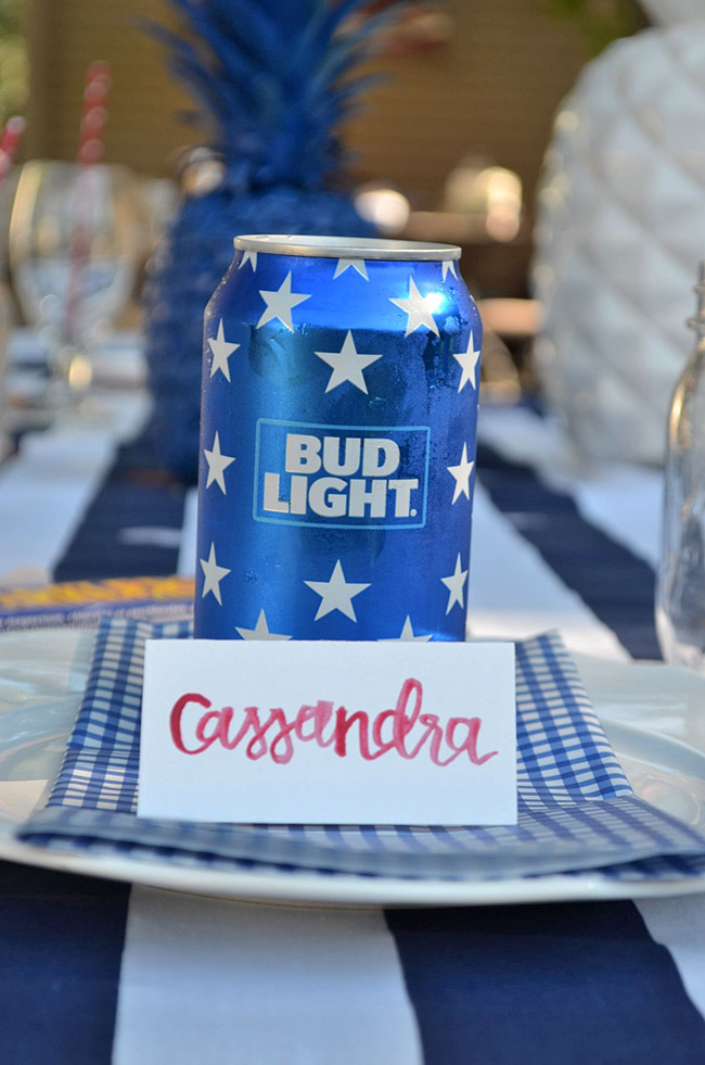 4th Of July Celebration Place Setting and Place Cards -See All Of The Lovely Party Details on B. Lovely Events!