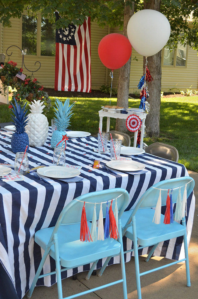 4th Of July Celebration Table Setting -See All Of The Lovely Party Details on B. Lovely Events!