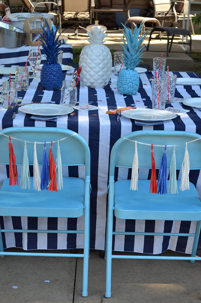 4th Of July Celebration Tablescape- See All Of The Lovely Party Details on B. Lovely Events!