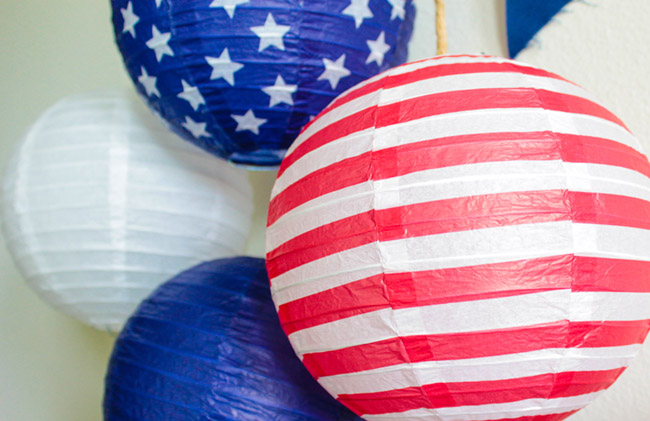 4th Of July Paper Lanterns- See more red, white and blue on B. Lovely Events
