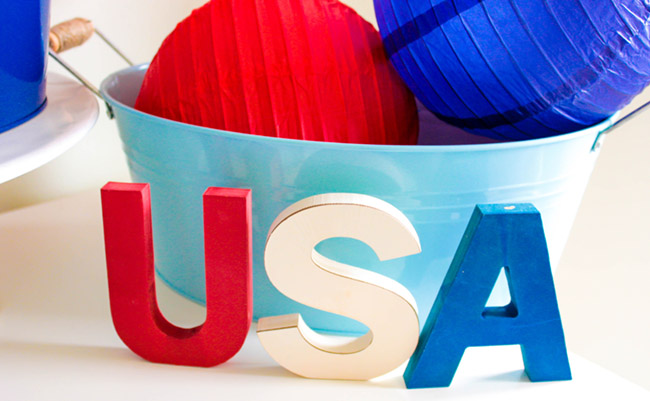 4th Of July Red White and Blue Decor- See more on B. Lovely Events