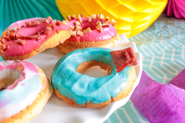 Colorful Puppy Party Donuts- Get The Recipe on B. Lovely Events