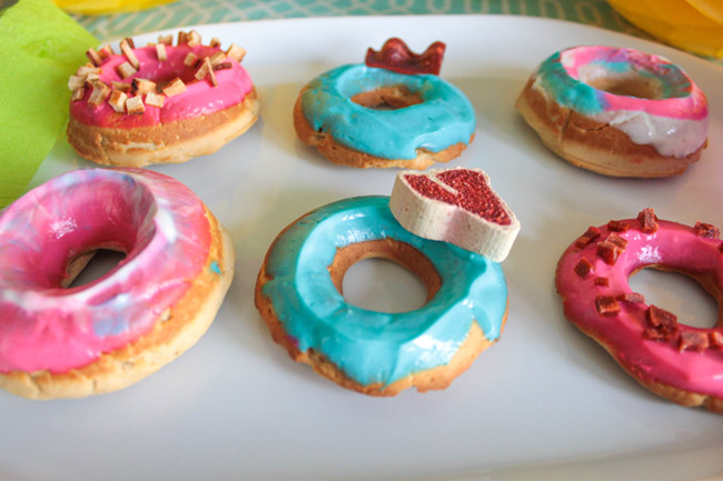 DIY Colorful Dog Treat Donuts- Get the DIY on B. Lovely Events!