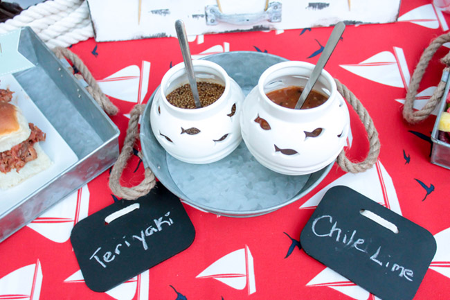 Fun Displays for Condiments for BBQ! B. Lovely Events