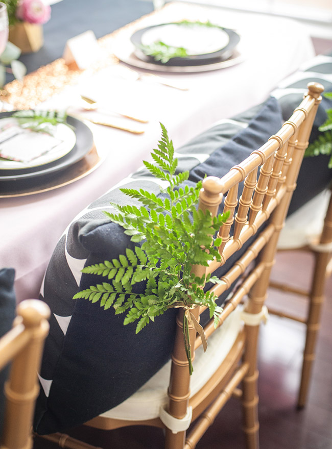 Garden touches on this lovely floral baby shower table