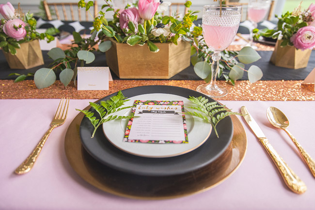 Gorgeous Floral Baby Shower Place Setting