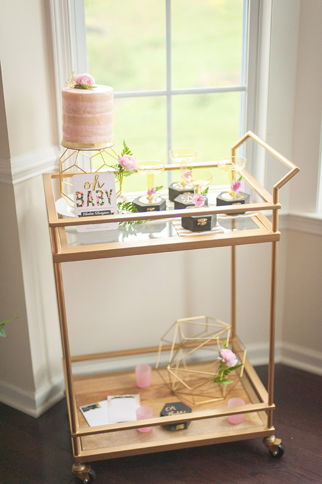 Lovely Baby Shower Drink Cart