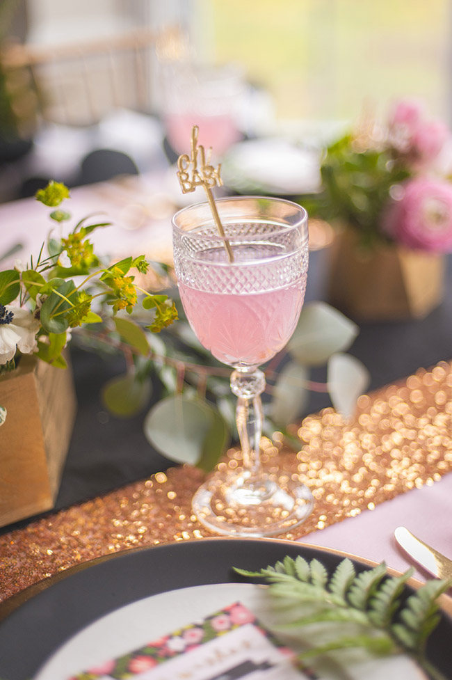 Lovely Pink Baby Shower Drinks