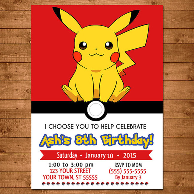 Pokemon Party Invitation- See more cute Pokemon Party Ideas on B. Lovely Events