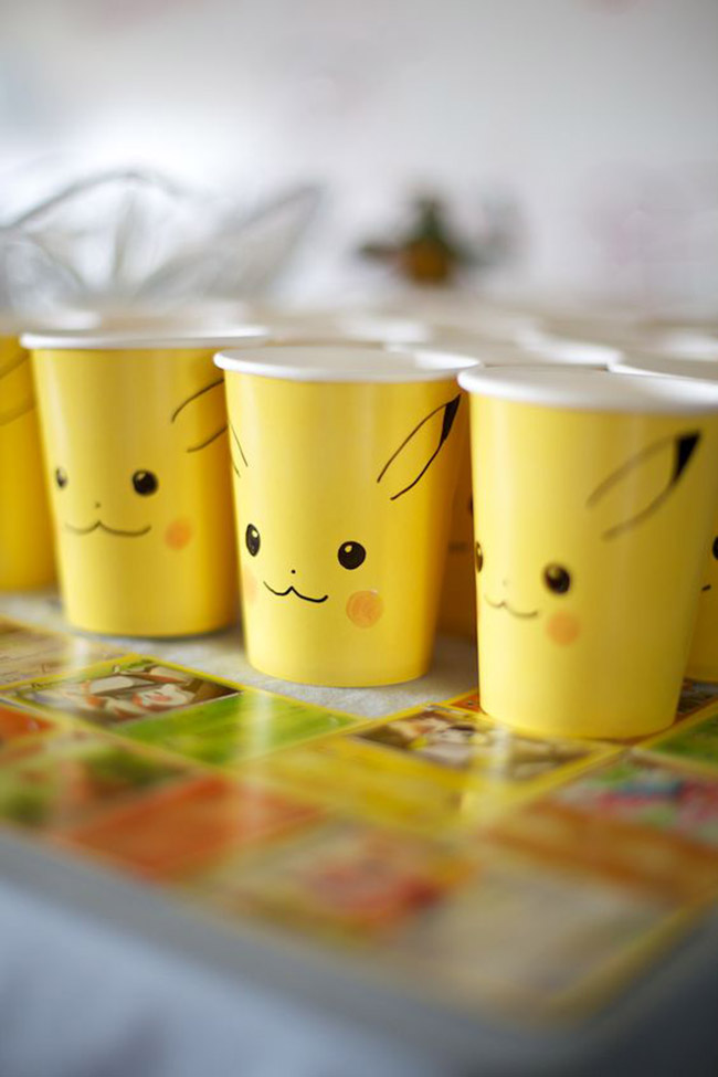 These pikachu cups are so cute for a pokemon party! - See more cute Pokemon Party Ideas on B. Lovely Events