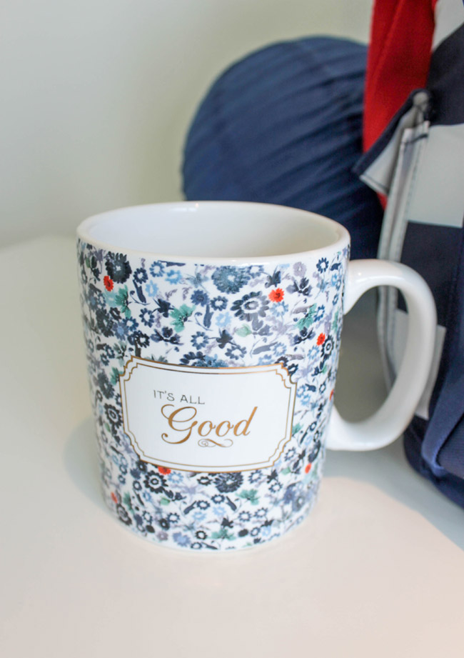 Lovely Floral and Gold Coffee Cup From Jo-Ann