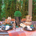 Rustic and woodsy Alfresco Tablescape- See More Woodsy Tablescape Details On B. Lovely Events