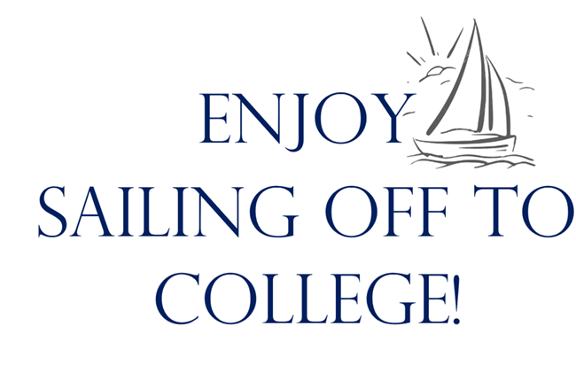 Sailing off to college sign Free printable