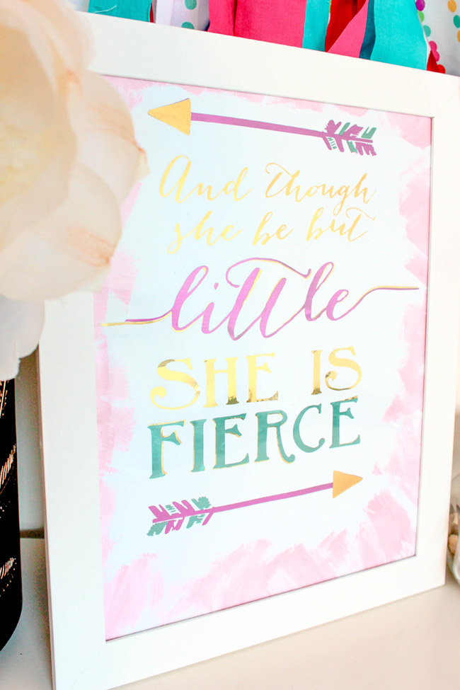 diy-she-is-fierce-gold-foil-sign