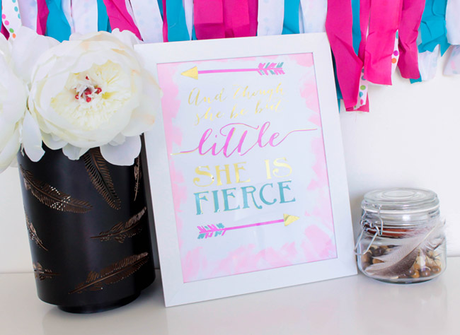 diy-she-is-fierce-gold-foil-sign