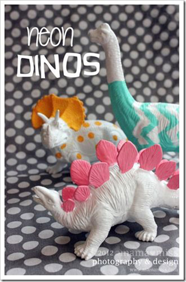 Love These Fun Painted Dinosaurs!