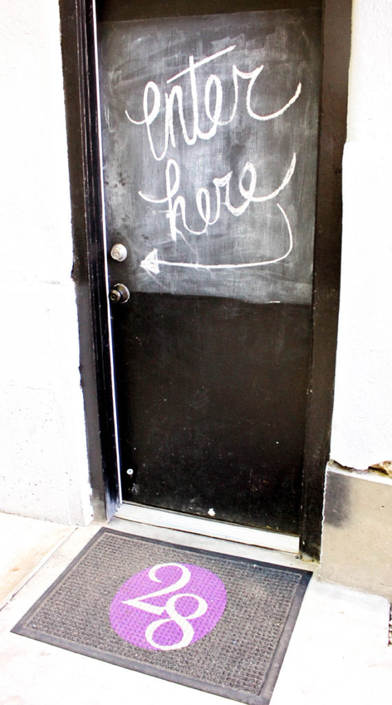 Love this chalkboard door