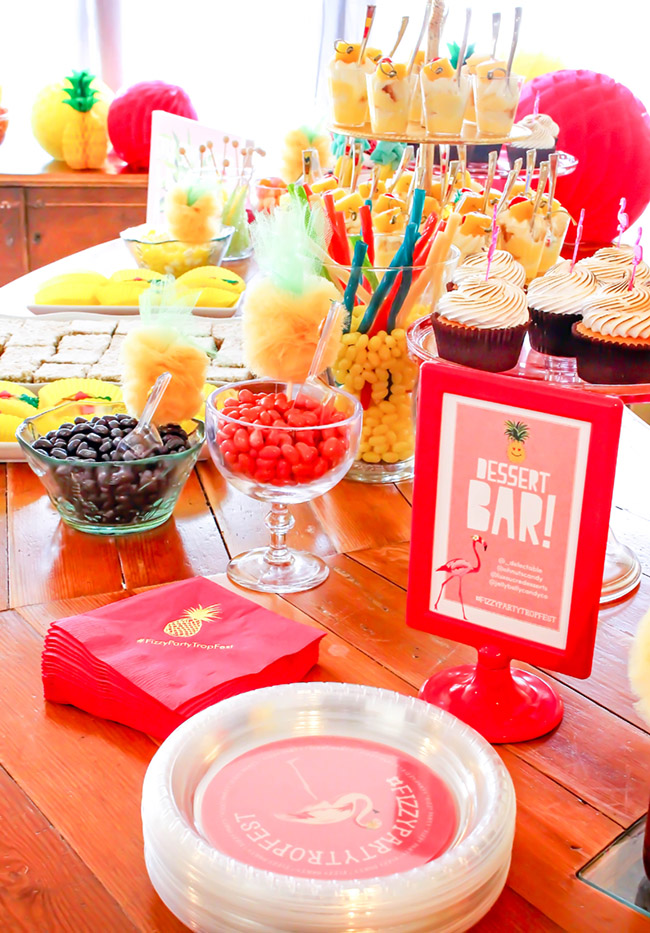 Lovely Flamingo Party Dessert Bar