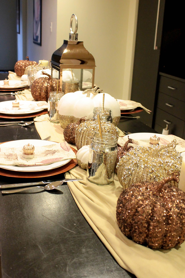 Fall Tablescape metallic lovlieness! - B. Lovely Events