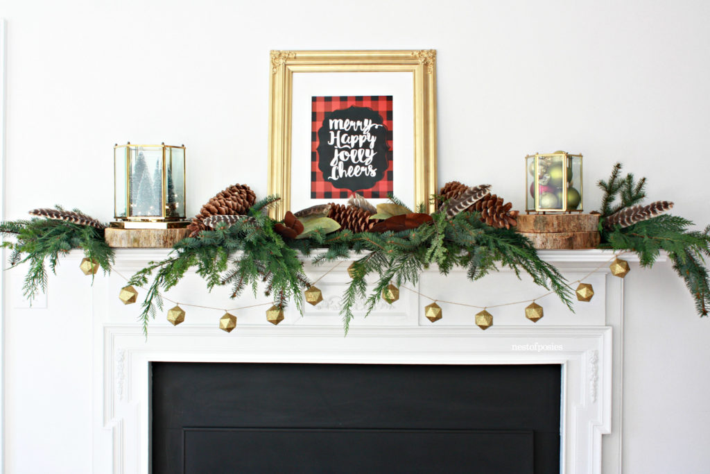 Buffalo check Christmas Mantle & Free Printable - See More Buffalo Check Ideas on B. Lovely Events