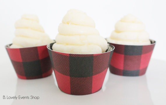 Buffalo Check Cupcake Wrappers-- See More Buffalo Check Ideas on B. Lovely Events