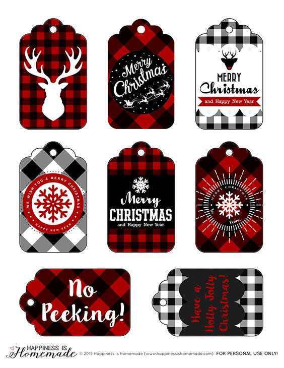 buffalo plaid Christmas tags - See More Buffalo Check Ideas on B. Lovely Events