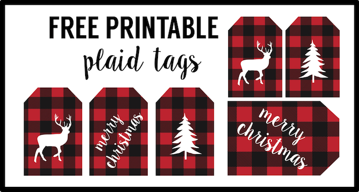 Buffalo Plaid Free printable tags- See More Buffalo Check Ideas on B. Lovely Events 