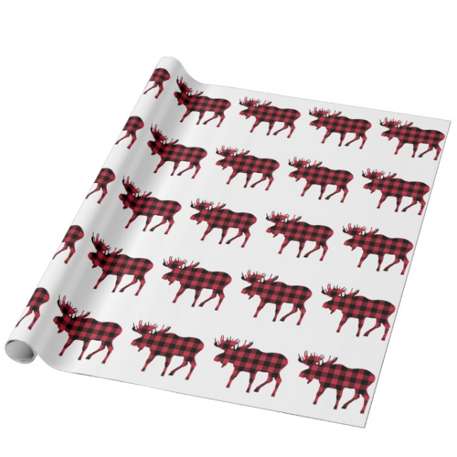 Buffalo Plaid Moose Wrapping paper- See More Buffalo Check Ideas on B. Lovely Events