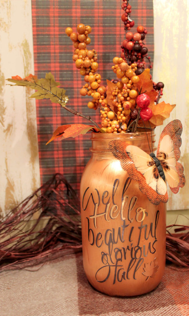 DIY Fall Mason Jars- See How To Make Them On B. Lovely Events