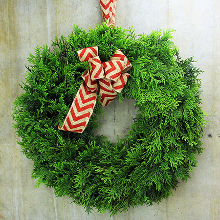 Fresh Evergreen wreath for Christmas