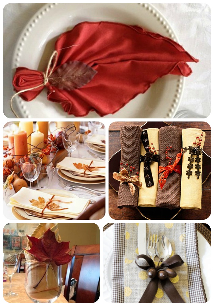 Amazing Thanksgiving napkin ideas-see them all on B. Lovely Events