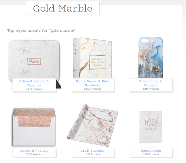 Zazzle Gold and Marble Ideas