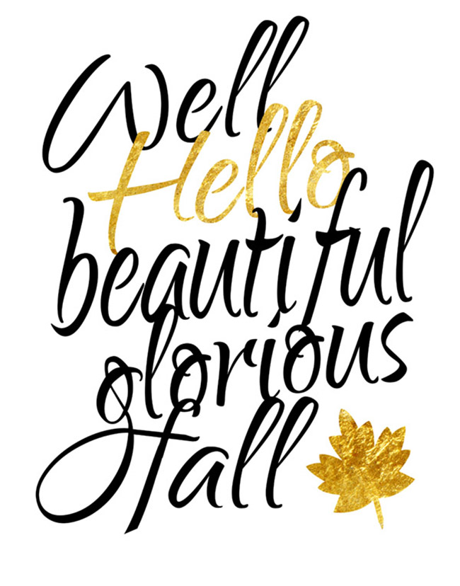 Hello fall free printable