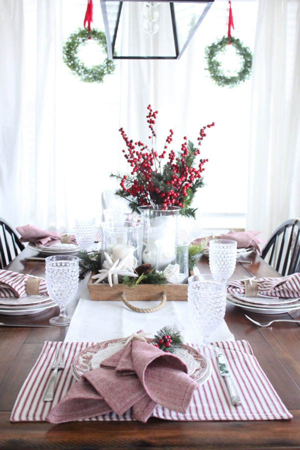 Lovely Nautical Christmas Table From A Starfish Cottage