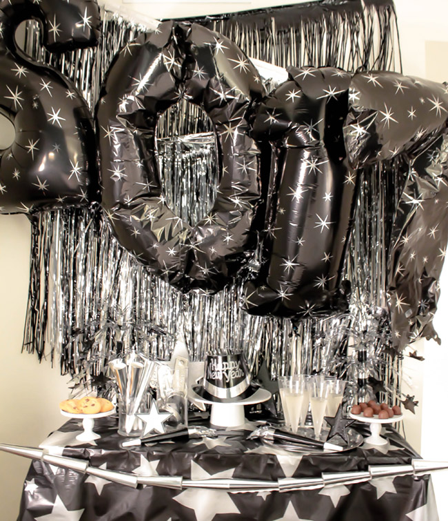 Black and Silver New Years Eve Party With Amols & B. Lovely Events