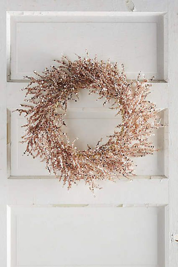 Rose Gold Christmas Wreath- SO Lovely!