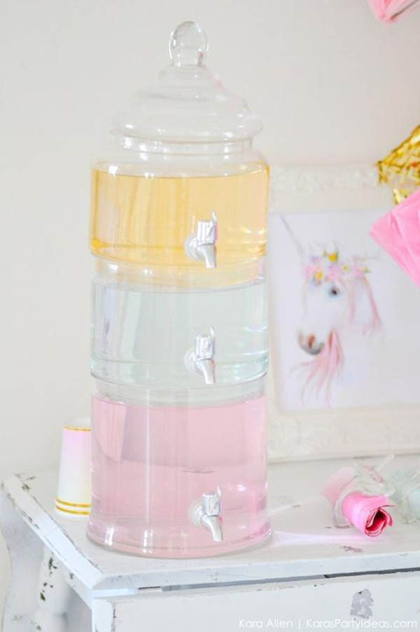 Unicorn Party Drinks- See more lovely Unicorn Party Ideas on B. Lovely Events
