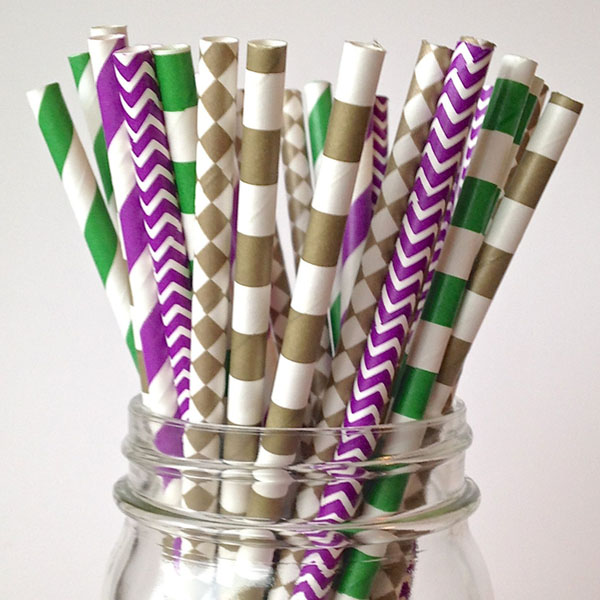 Mardi Gras Straws- See More Mardi Gras Ideas on B. Lovely Events