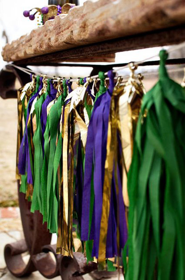 Mardi Gras Tassle Garland- See More Mardi Gras Ideas on B. Lovely Events