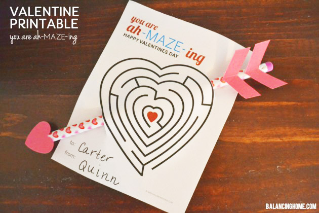 Maze And Pencil Valentines Day Cards- See all of the lovely Pencil Valentine's Day Cards on B. Lovely Events