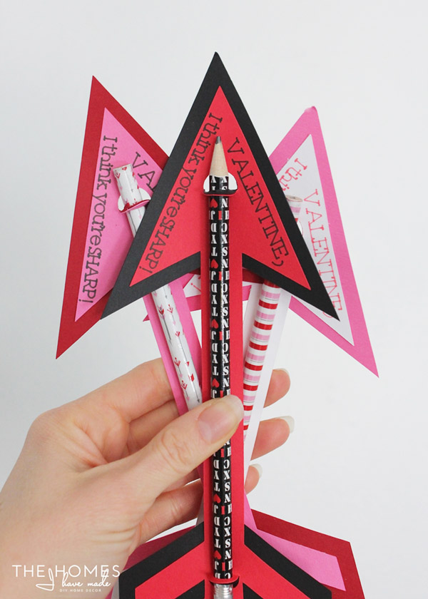 Pencil Arrows For Valentines Day Cards! - See all of the lovely Pencil Valentine's Day Cards on B. Lovely Events