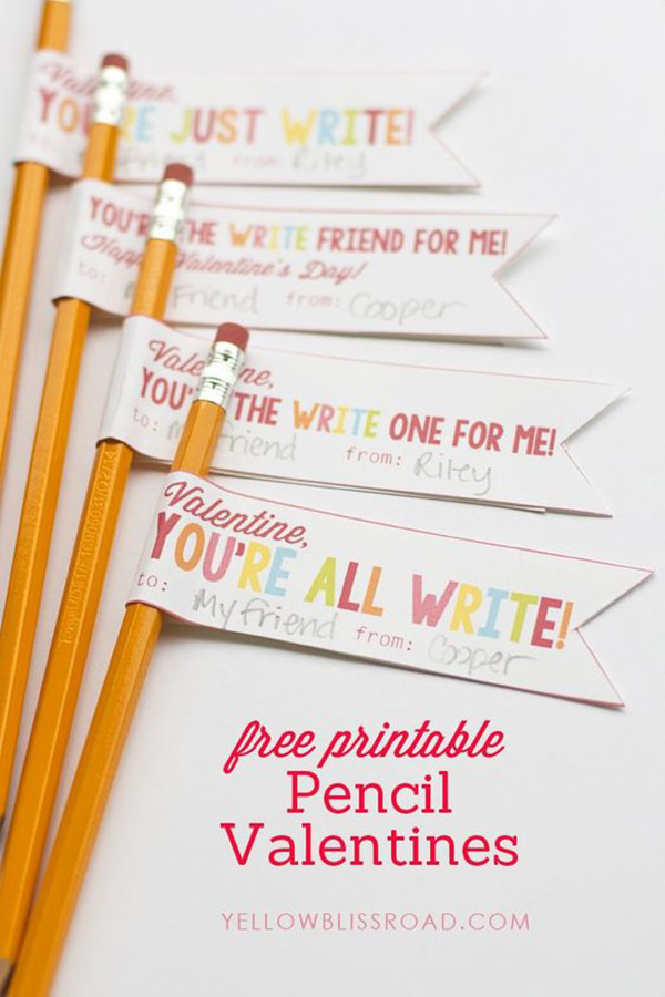 Pencil Valentines day cards Pencil Valentines day cards