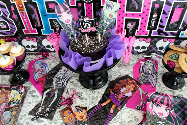 Monster High Birthday Party Ideas and Decorations-See more cute party details on B. Lovely Events
