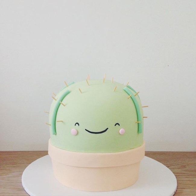 Aww this cactus cake is too cute! - See Lovely & Fun Cactus Ideas on B. Lovely Events