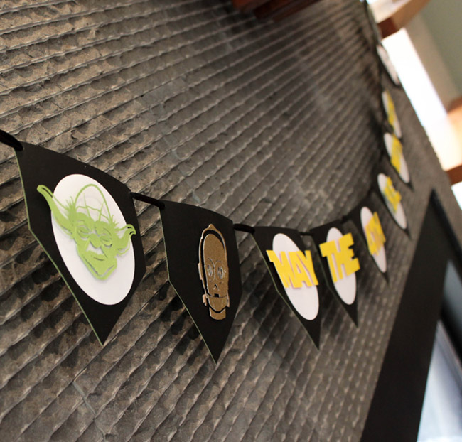 DIY Star Wars Banner May The 4th Be With You - See how to make it on B. Lovely Events