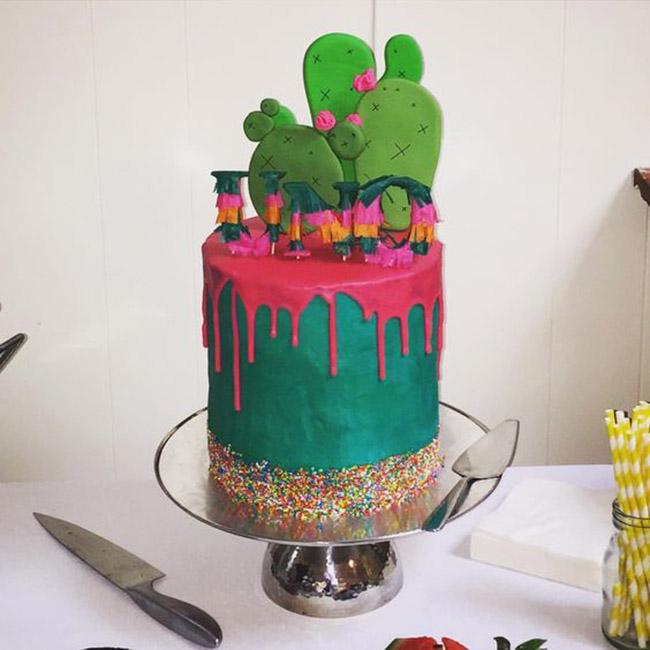Love this fun fiesta cake!- see more fiesta cake ideas on B. Lovely Events