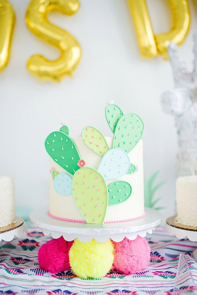 Love this cactus cake so much! - See Lovely & Fun Cactus Ideas on B. Lovely Events