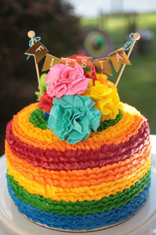 Such a cute little fiesta cake- See more fiesta ideas on B. Lovely Events